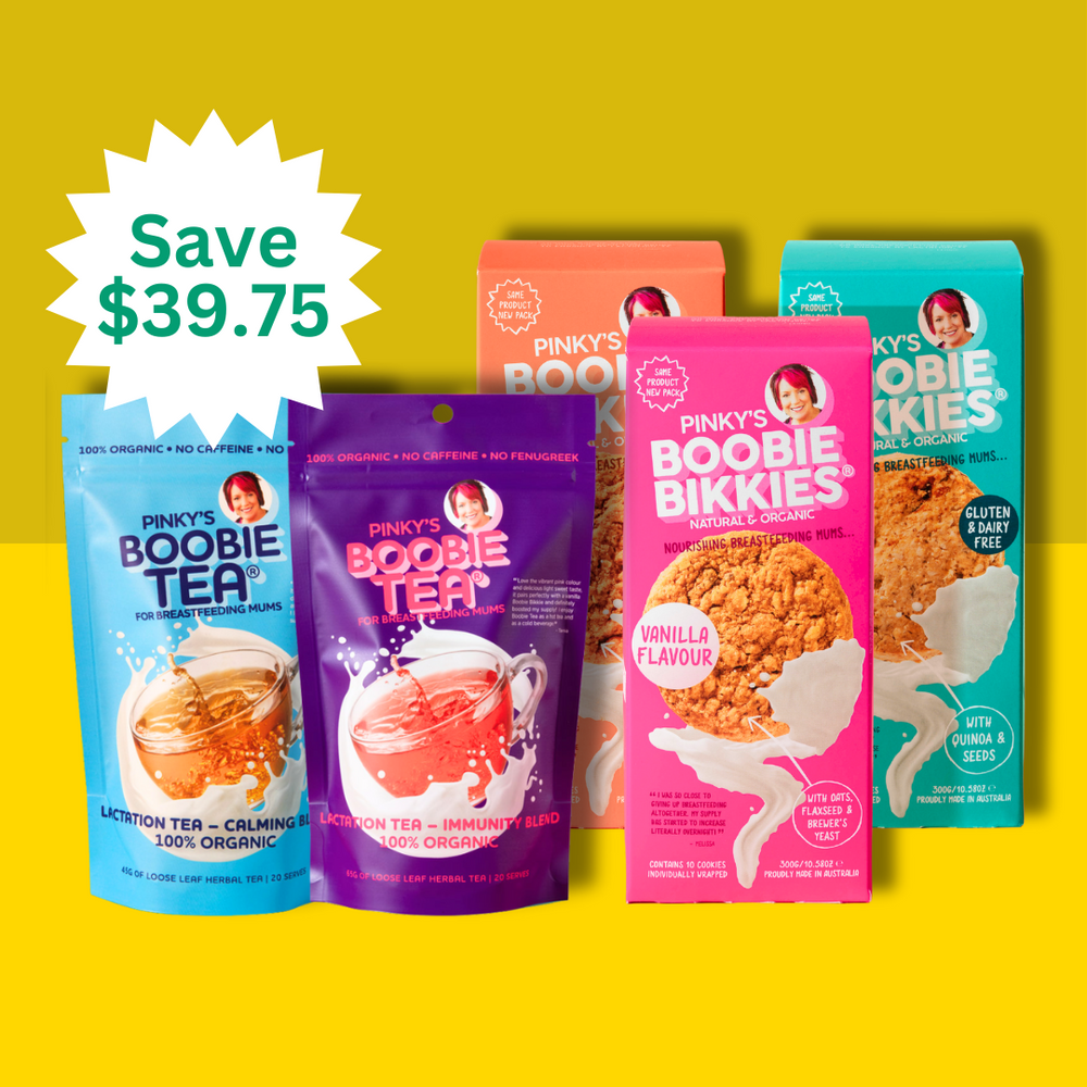 Boobie Bikkies Trio Pack & Boobie Tea Duo Pack Bundle