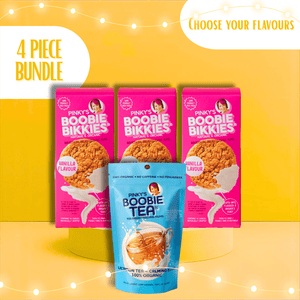 Lactation Cookies & Tea | Boobie Foods Four Piece Bundle