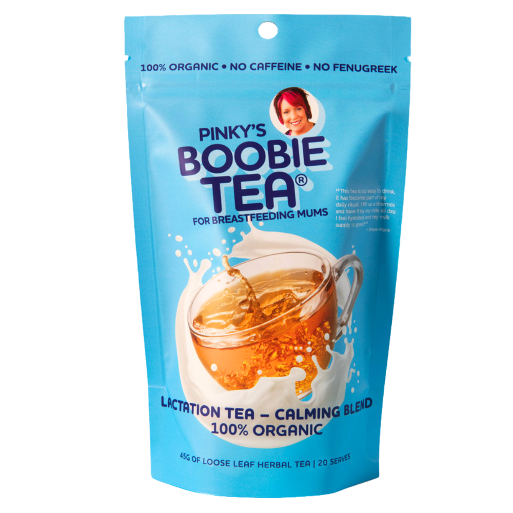 Boobie Tea Calming Blend organic lactation tea, 65g pouch.