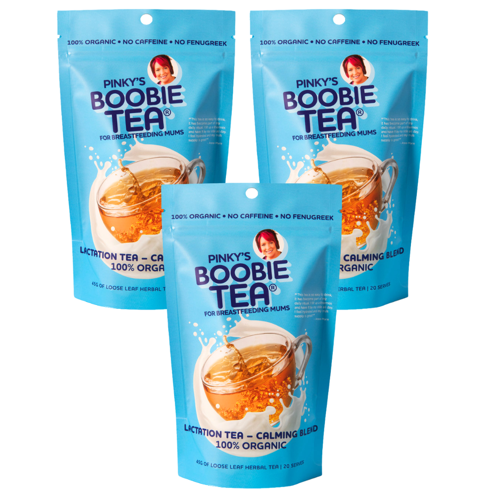 Boobie Tea Calming Blend organic lactation tea, 3 pack bundle